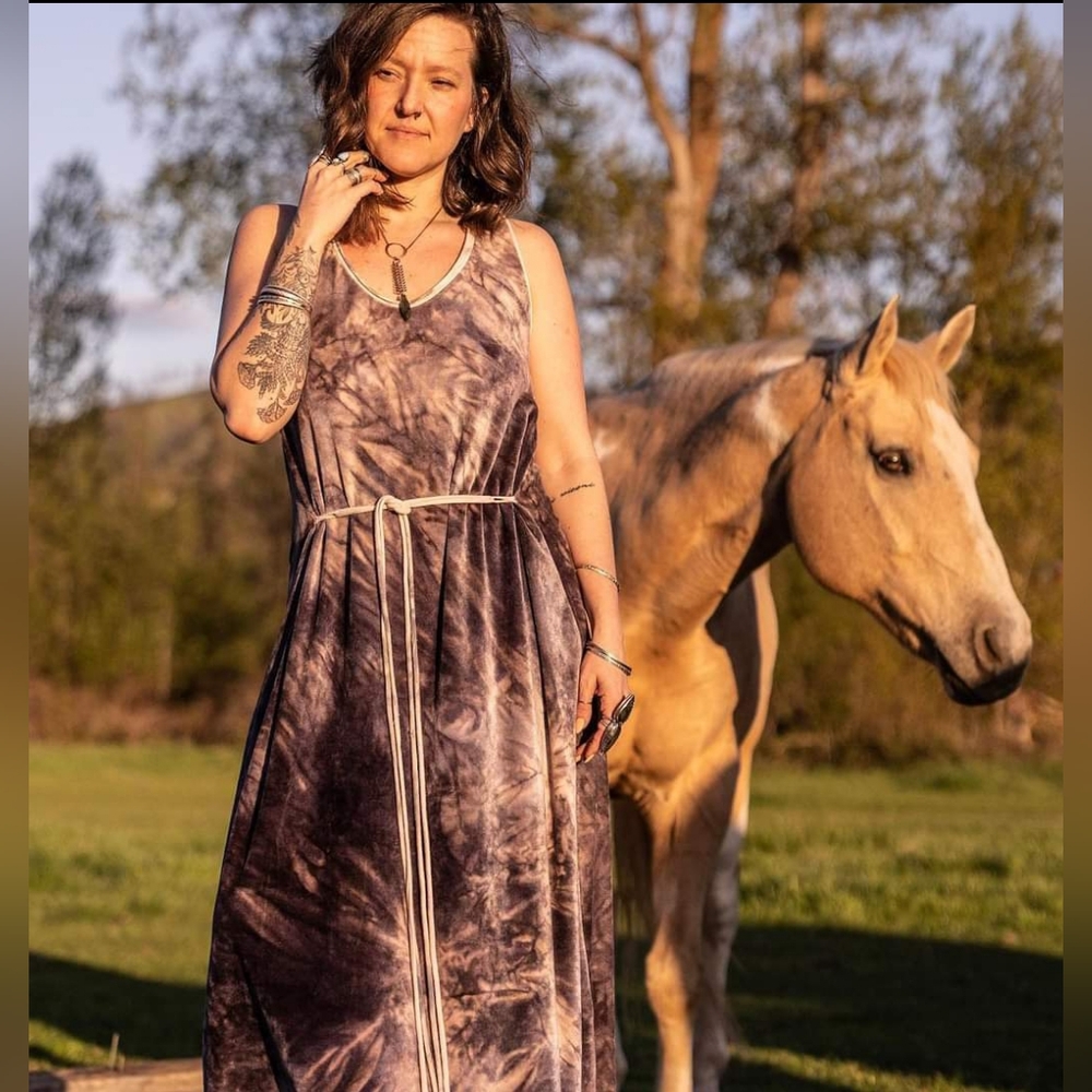Sinew Moon organic velour dress